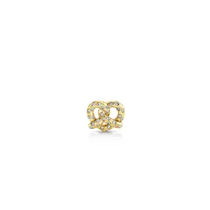 Gold & Diamond Pretzel Stud