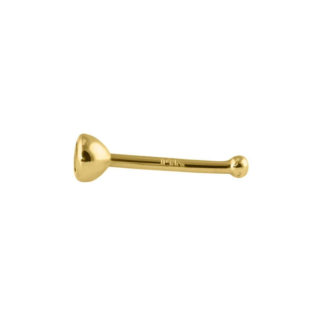 Solid 14K Gold Sapphire CZ Nose Stud